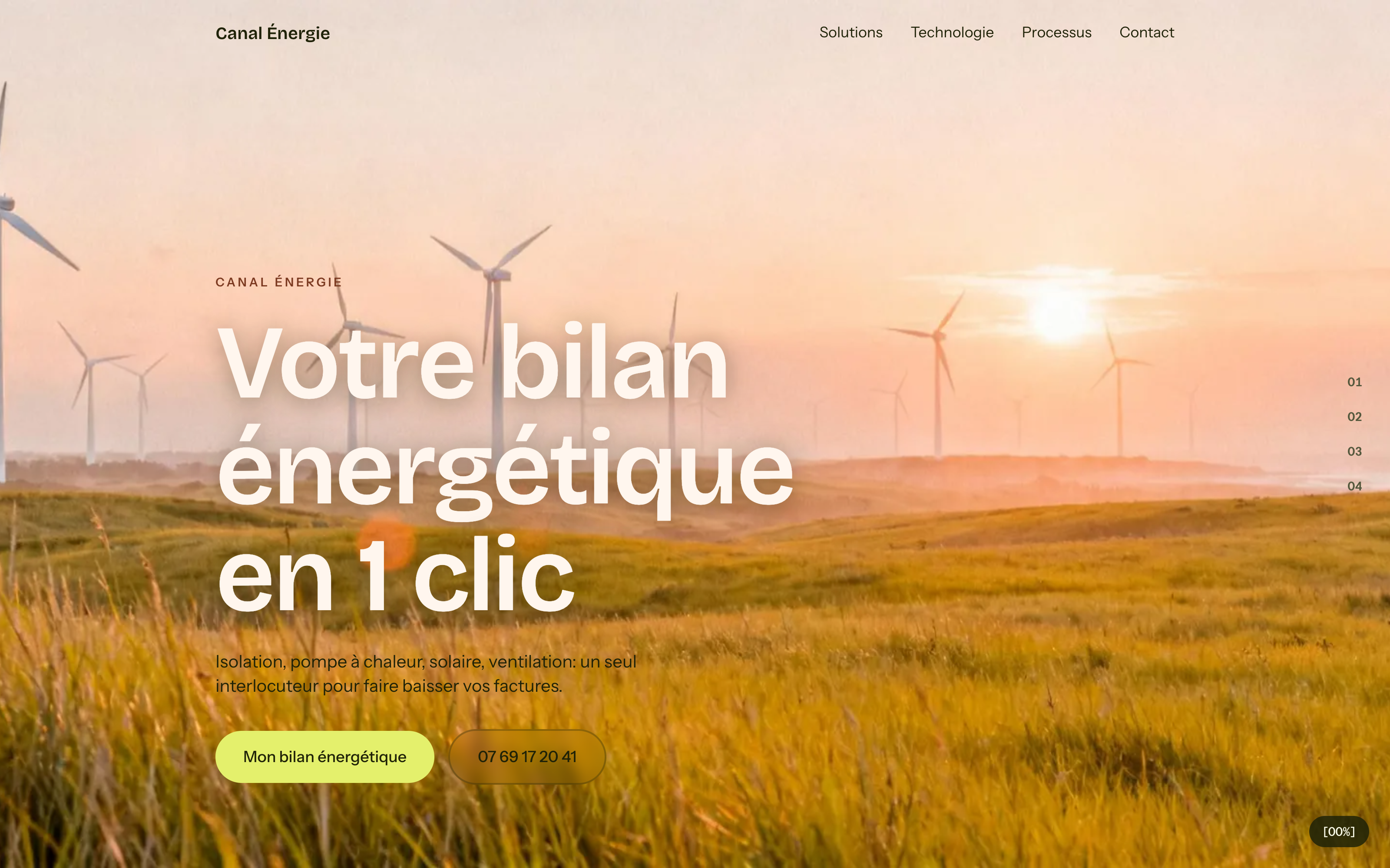 Page d'accueil du site Canal Énergie